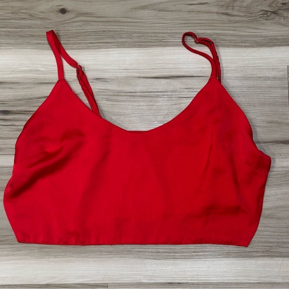 Tobi Red Loose Fit Cropped Tank Top Women’s Small